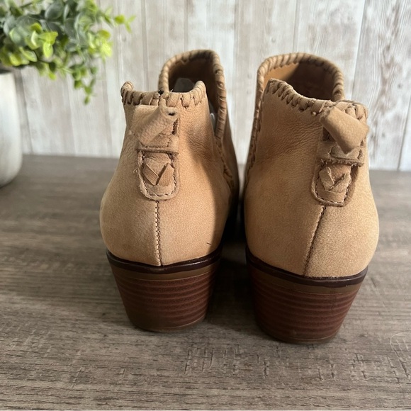 Jack Rogers Tan Leather Ankle Booties 5 - Picture 8 of 9